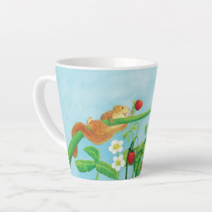 Tasse Latte Hazel Dormouse, fraises et bouffée de pissenlit Sm