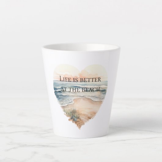 Tasse Latte Heart Ocean Beach (Devant)