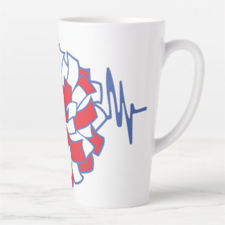 Tasse Latte Heartbeat Cheer Pom-Pom Graphic