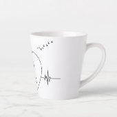 Tasse Latte Heartbeat Line Art - Vous êtes dans mon coeur pour (Droite)