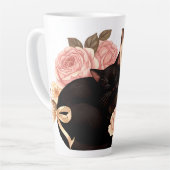 Tasse Latte Heartbound: Siamese & Black Cats in Bloom (Angle gauche)