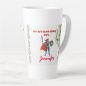 Tasse Latte Hébreux 13:6 Affirmation audacieuse Sans crainte J (Angle droit)