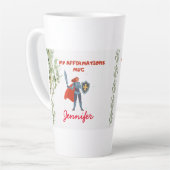 Tasse Latte Hébreux 13:6 Affirmation audacieuse Sans crainte J (Angle gauche)