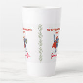 Tasse Latte Hébreux 13:6 Affirmation audacieuse Sans crainte J (Devant)