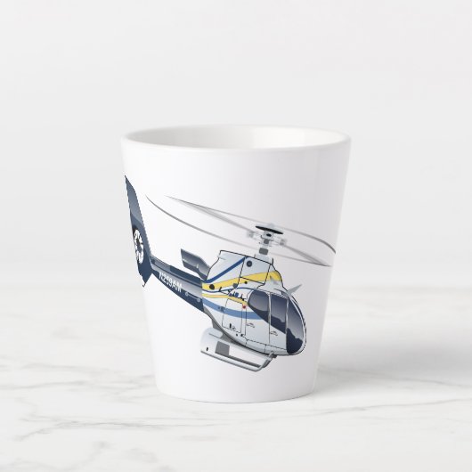 Tasse Latte Hélicoptère de dessin (Devant)