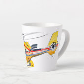 Tasse Latte Hélicoptère de dessin (Angle droit)