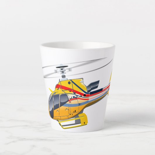 Tasse Latte Hélicoptère de dessin (Devant)