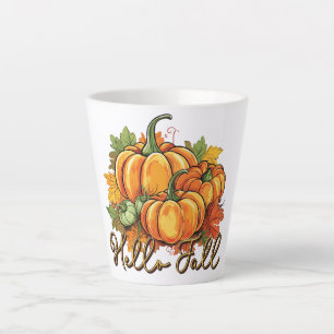 Tasse Latte Hello Fall - Cosy Citrouille Patch