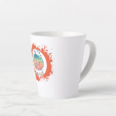 Tasse Latte Hello Fall - Whimsical Citrouille Design (Angle droit)