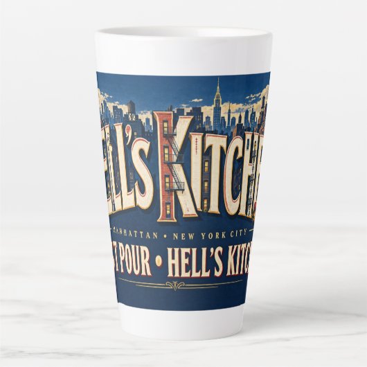 Tasse Latte Hell's Kitchen Manhattan NYC (Devant)