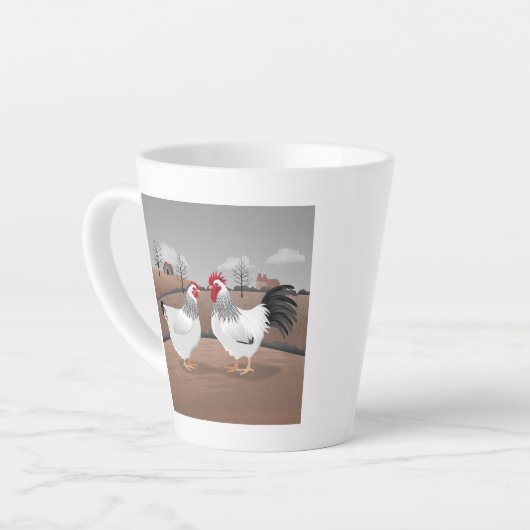 Tasse Latte Hen & Rooster (Angle gauche)