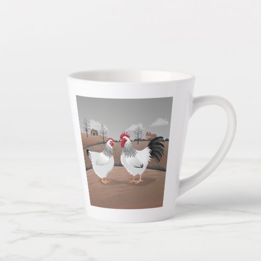 Tasse Latte Hen & Rooster (Droite)