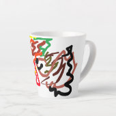 Tasse Latte Hérisson Automne (Angle droit)