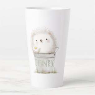 Tasse Latte Hérisson de jardin avec anniversaire de fleur de m