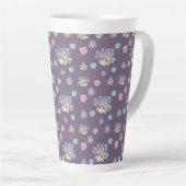Tasse Latte hérisson et fleurs motif (Angle droit)