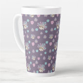 Tasse Latte hérisson et fleurs motif (Angle gauche)