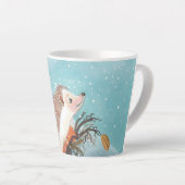 Tasse Latte Hérisson et premiers flocons de neige (Angle droit)