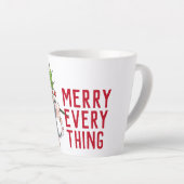 Tasse Latte Hérisson géant Joyeux Noël (Angle droit)