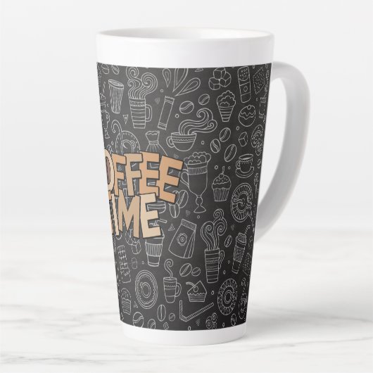 Tasse Latte Heure du café (Angle droit)