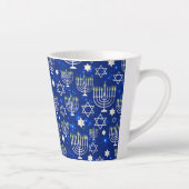 Tasse Latte Heureuse Hanoukka Modern Star De David Menorah (Droite)