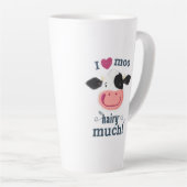Tasse Latte Heureuse Petite Vache Holstein aime Moo! (Angle droit)