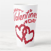 Tasse Latte Heureuse Sainte-Valentin (Devant)