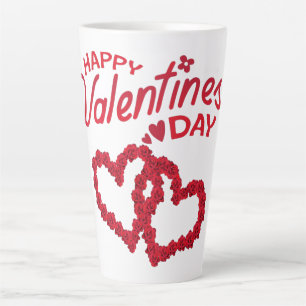 Tasse Latte Heureuse Sainte-Valentin  
