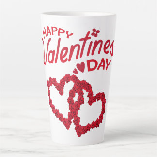 Tasse Latte Heureuse Sainte-Valentin  