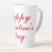 Tasse Latte Heureuse Sainte-Valentin (Angle droit)