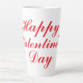 Tasse Latte Heureuse Sainte-Valentin (Devant)