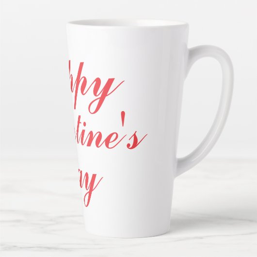 Tasse Latte Heureuse Sainte-Valentin (Droite)
