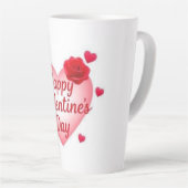 Tasse Latte Heureuse Sainte-Valentin (Angle droit)
