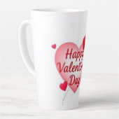 Tasse Latte Heureuse Sainte-Valentin (Angle gauche)
