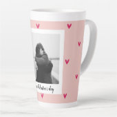 Tasse Latte Heureuse Sainte-Valentin | Coeur rose et rouge | C (Angle droit)