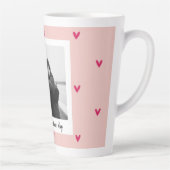 Tasse Latte Heureuse Sainte-Valentin | Coeur rose et rouge | C (Droite)