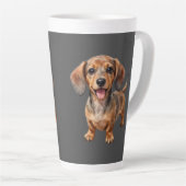 Tasse Latte Heureux chiot teckel (Angle droit)