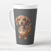 Tasse Latte Heureux chiot teckel (Angle gauche)