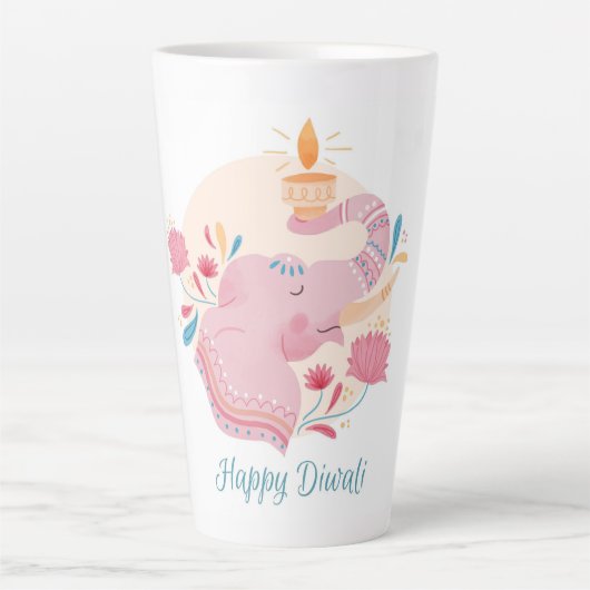 Tasse Latte Heureux Diwali (Devant)