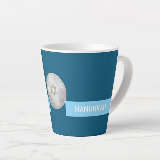 Tasse Latte HEUREUX HANOUKKA Small (Angle droit)