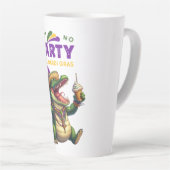 Tasse Latte Heureux Mardi Gras Alligator (Angle droit)