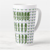 Tasse Latte Heureux salutations pour vous thème bonheur (Angle droit)