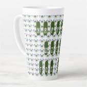 Tasse Latte Heureux salutations pour vous thème bonheur (Angle gauche)