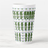 Tasse Latte Heureux salutations pour vous thème bonheur (Devant)