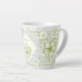 Tasse Latte Hibiscus & dentelle BLANC (Angle droit)