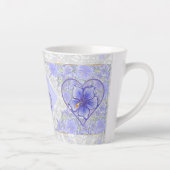 Tasse Latte Hibiscus & dentelle BLEU (Droite)