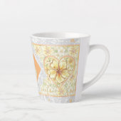 Tasse Latte Hibiscus & dentelle JAUNE (Droite)