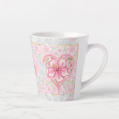 Tasse Latte Hibiscus & dentelle PINK (Droite)