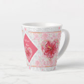 Tasse Latte Hibiscus & dentelle RED (Angle droit)