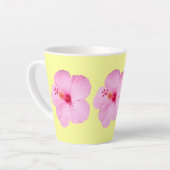 Tasse Latte Hibiscus rose Fleur tropicale (Angle gauche)