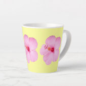 Tasse Latte Hibiscus rose Fleur tropicale (Angle droit)